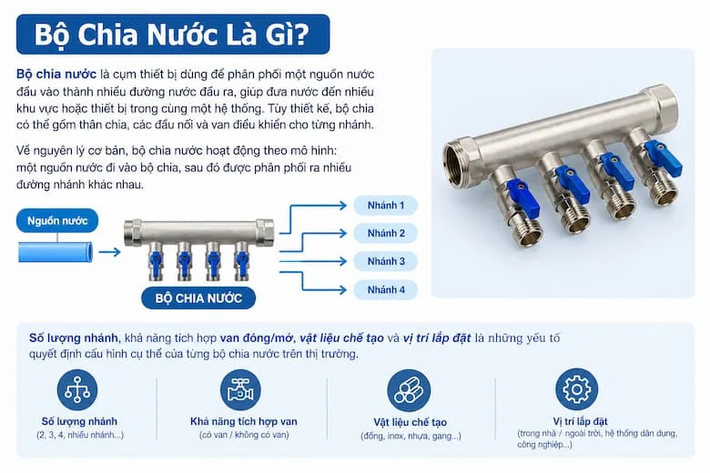 Giải Pháp Phân Chia Và Điều Phối Nguồn Nước Đến Nhiều Đường Ống