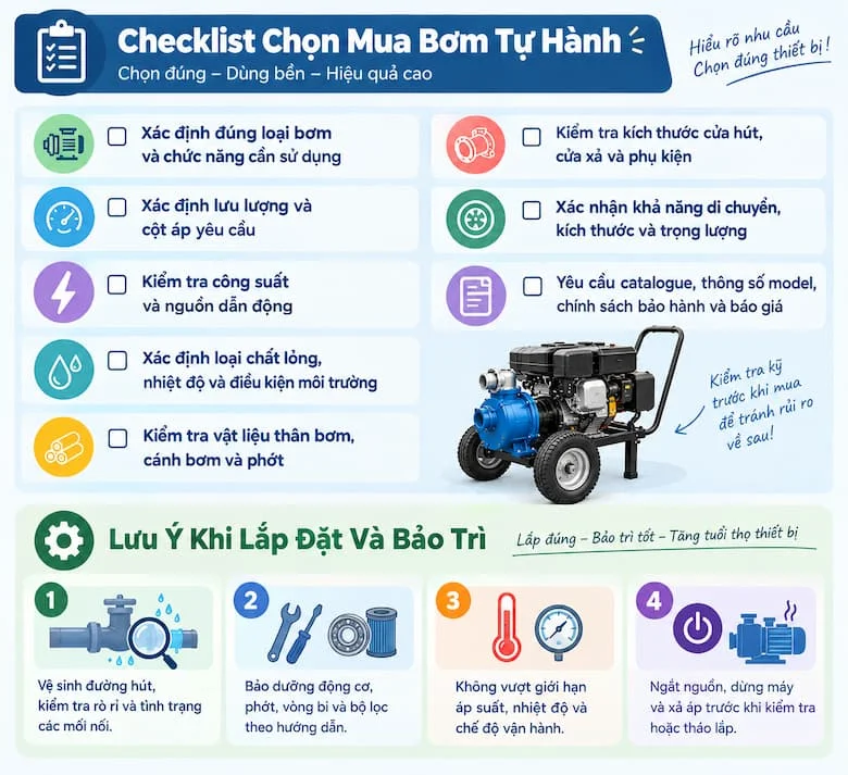 Lựa chọn & bảo trì: Checklist chọn mua cùng các lưu ý khi lắp đặt, vận hành và bảo trì