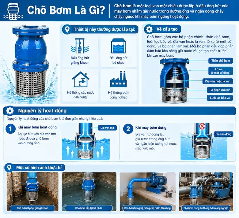 Tổng Quan Cấu Tạo Và Nguyên Lý Hoạt Động Của Chõ Bơm