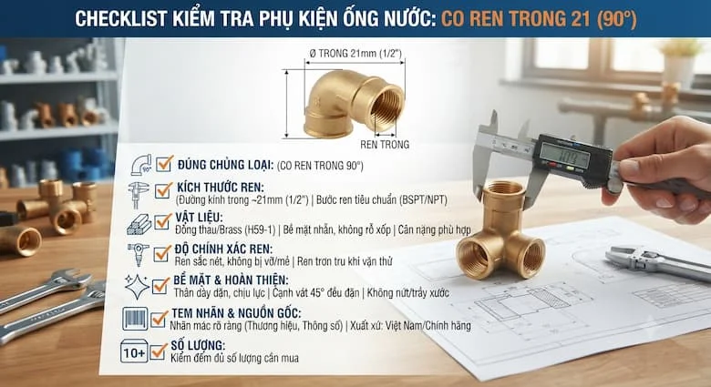 Những điều cần lưu ý trước khi mua sản phẩm co ren trong phi 21