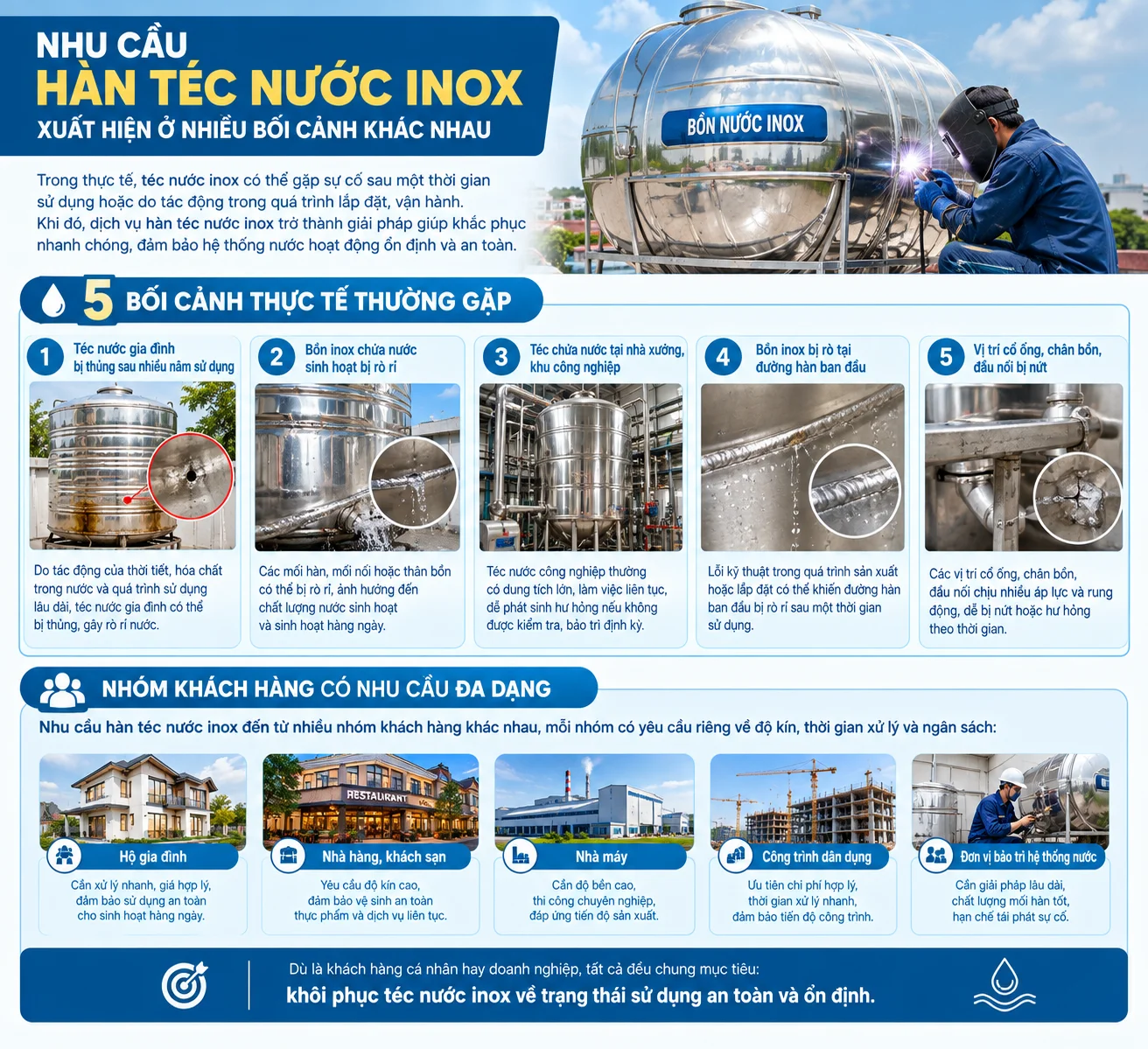 Những bối cảnh cần hàn téc nước trong thực tế hàng ngày