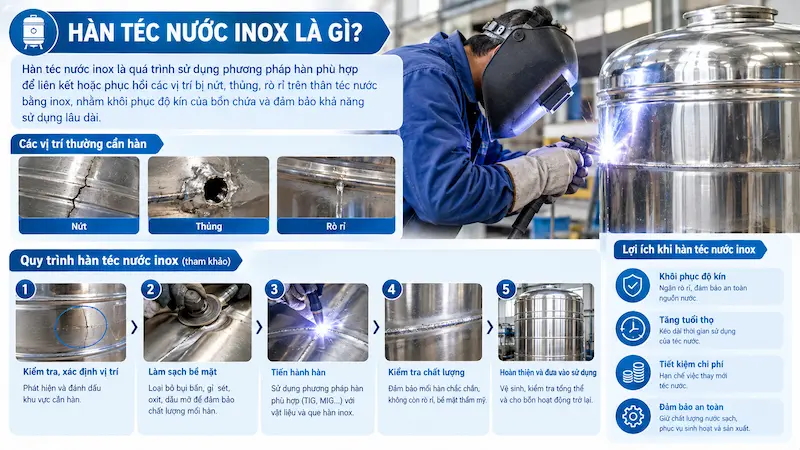 Giới thiệu chi tiết về khái niệm của hàn téc nước trong công nghiệp