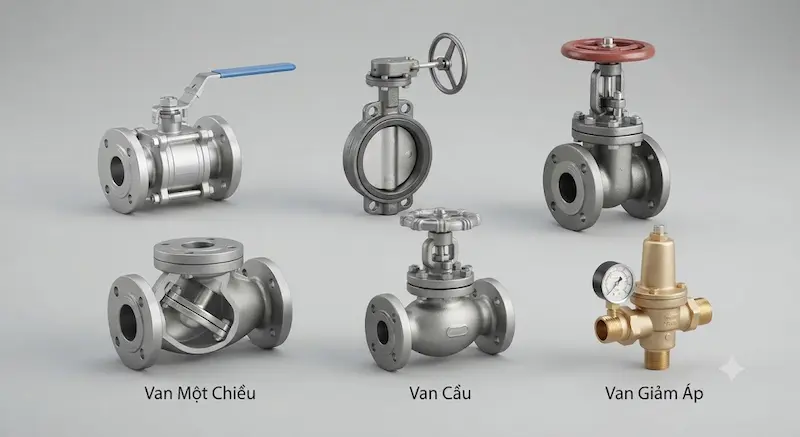 Giới thiệu chi tiết về các loại van nước trong công nghiệp