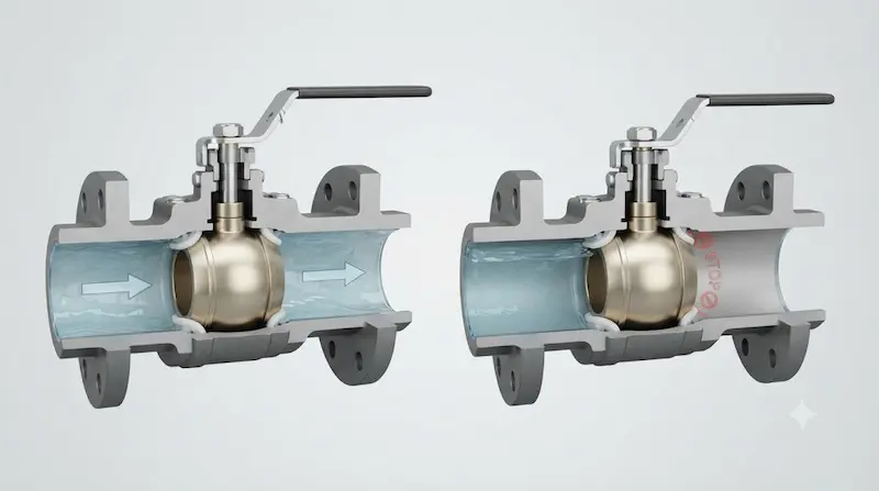 Nguyên lý hoạt động và cấu tạo bên trong của van bi dn100 trong công nghiệp