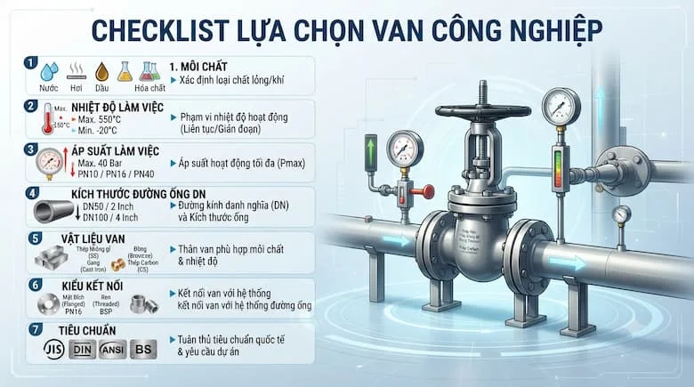 hình ảnh hướng dẫn chi tiết khi lựa chọn van cửa