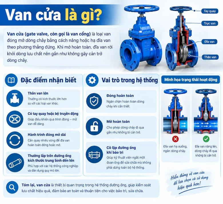 Hình ảnh chi tiết về sản phẩm van cửa