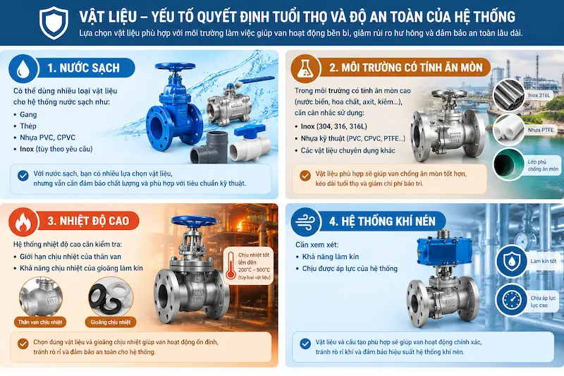 Các thông số kĩ thuật cần quan tâm khi chọn van công nghiệp