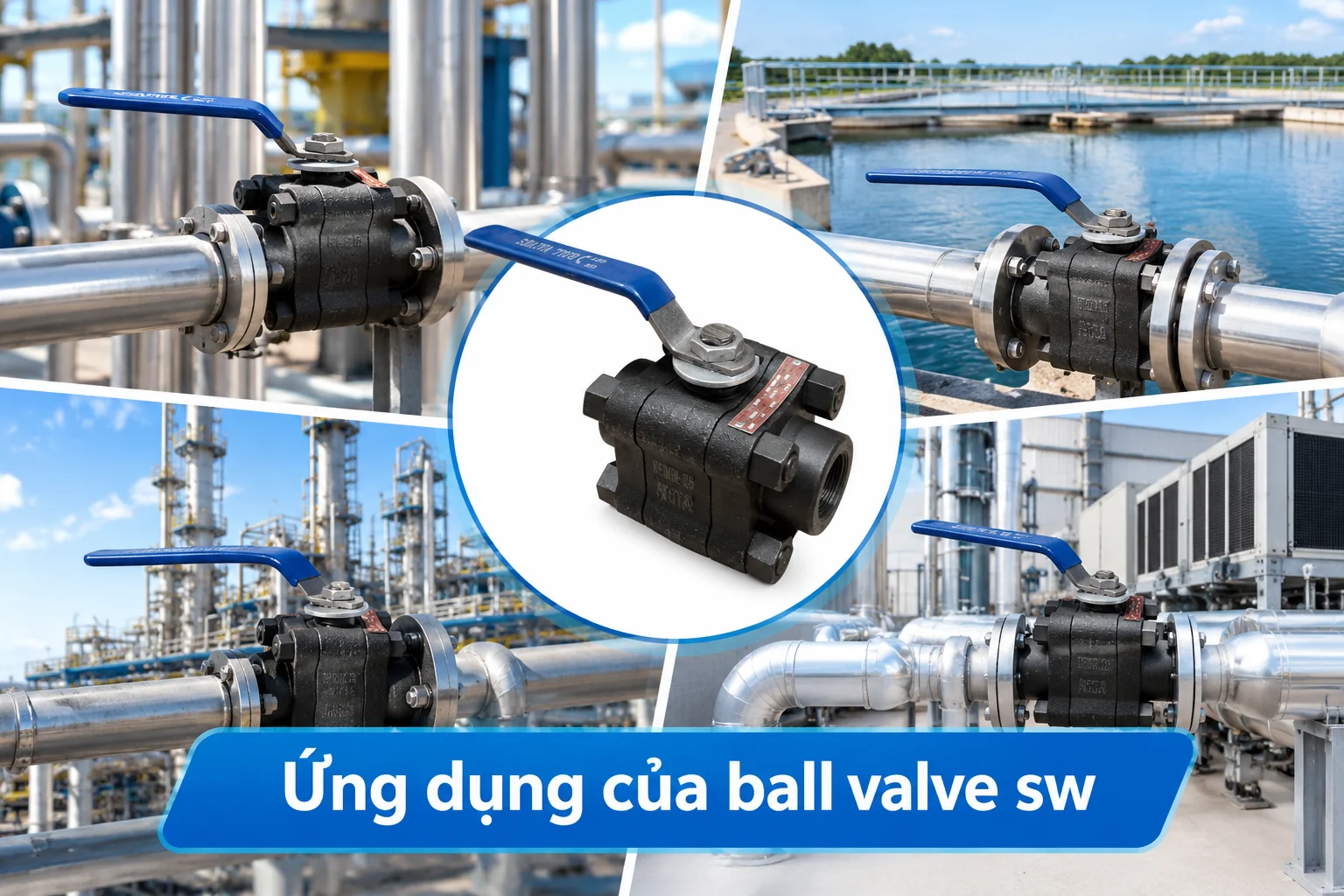Ứng dụng thực tế của van bi trong các lĩnh vực công nghiệp