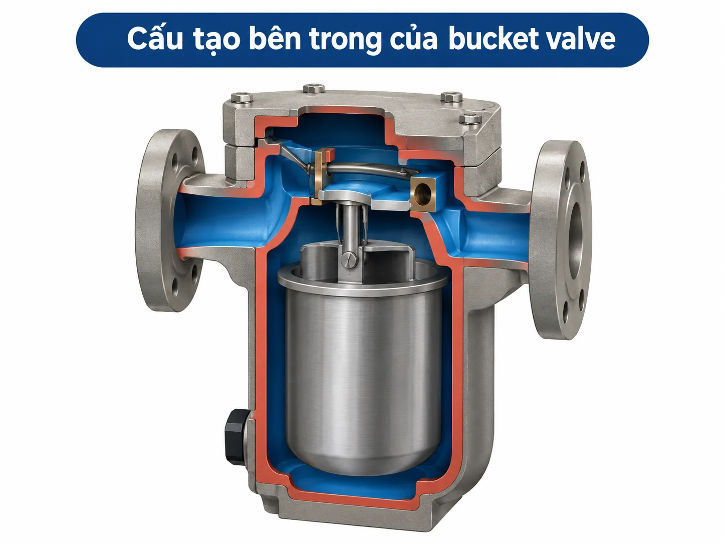 Cấu tạo chi tiết bên trong của bucket valve