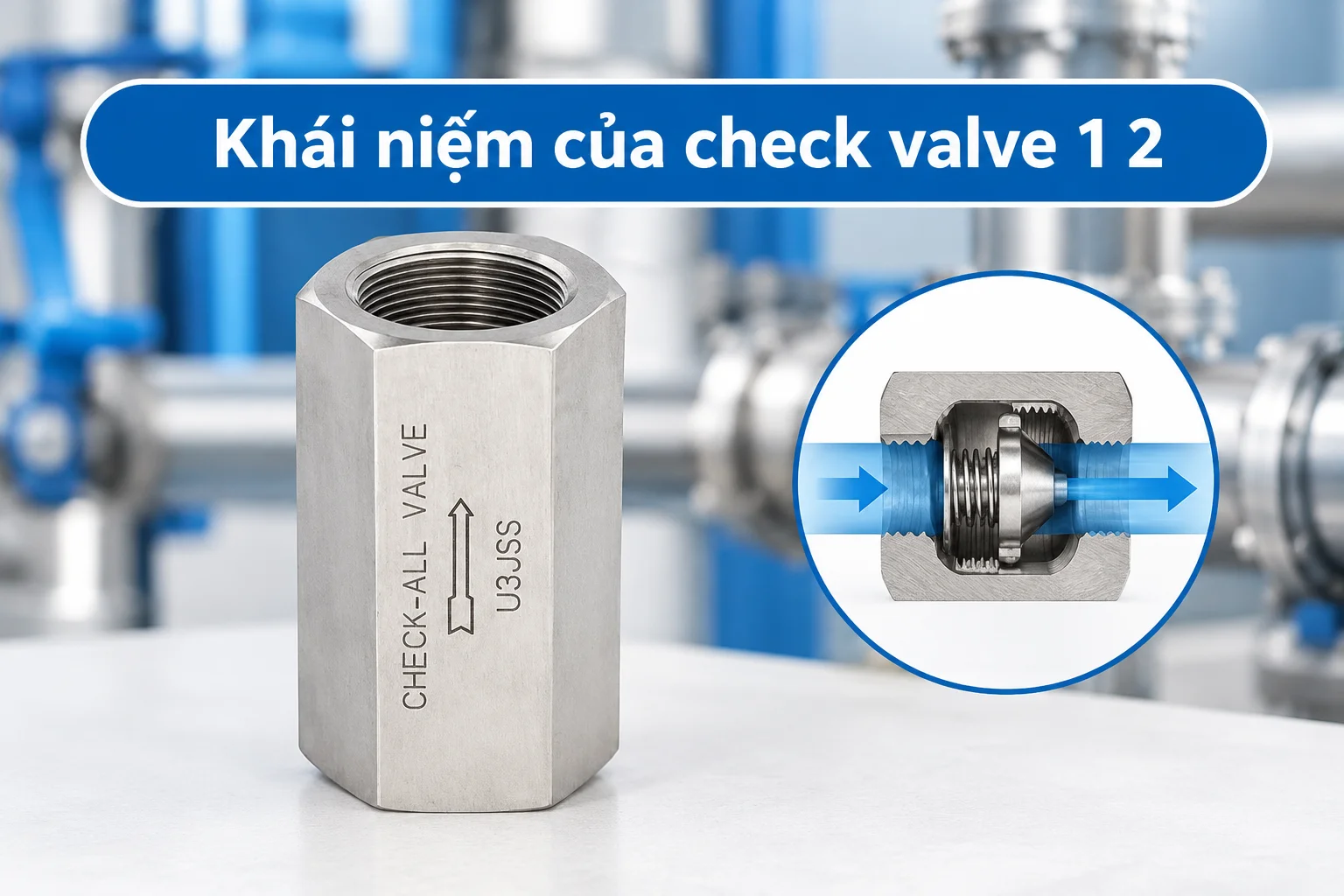 Giới thiệu chi tiết về khái niệm của van một chiều 1 2 trong công nghiệp