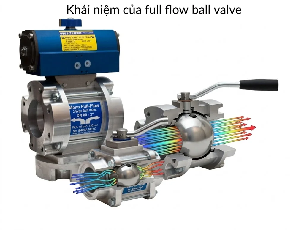 Giới thiệu chi tiết về khái niệm của van bi toàn dòng trong công nghiệp