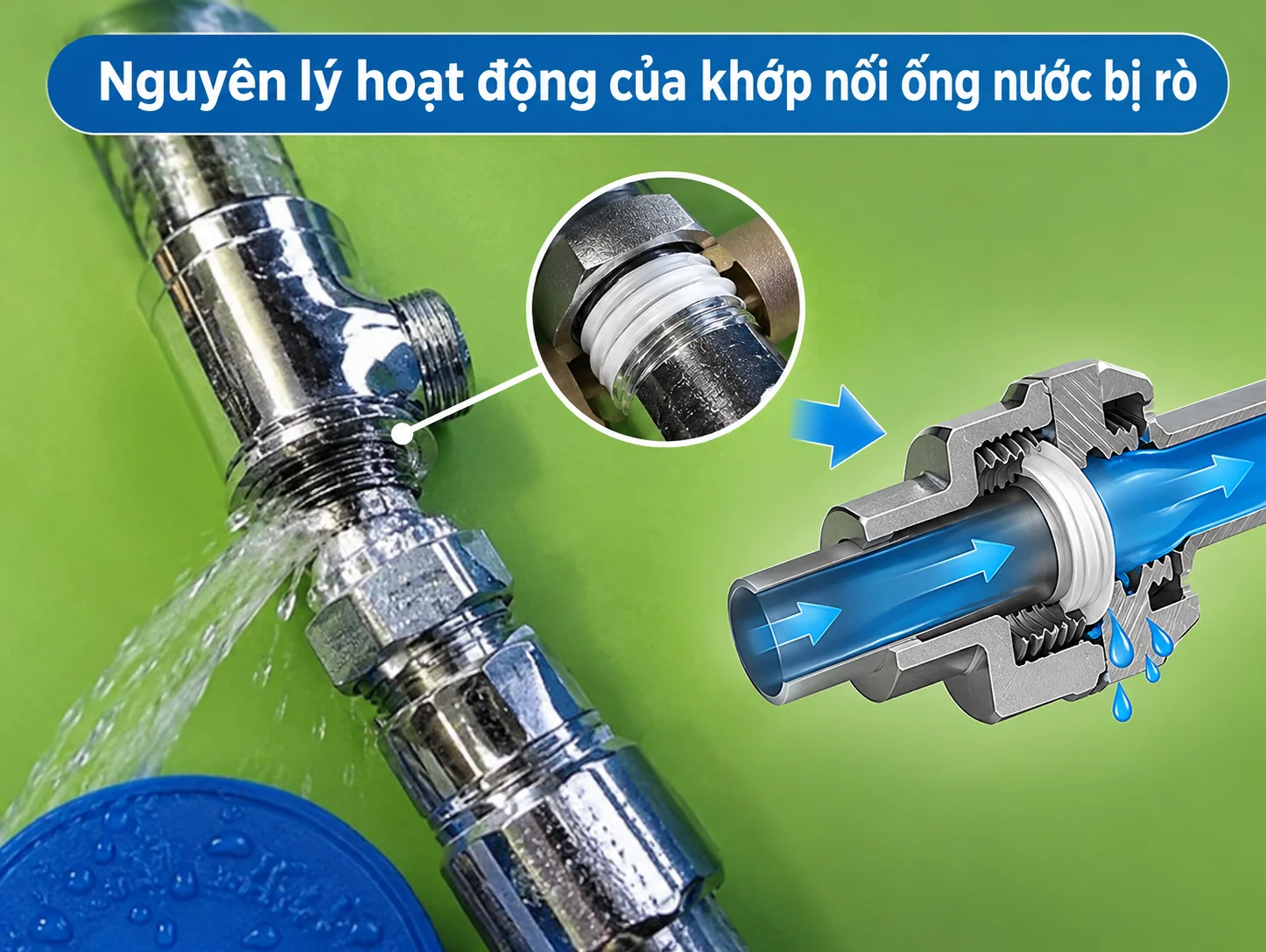 Các nguyên nhân làm cho khớp nối ống bị rò rỉ nước