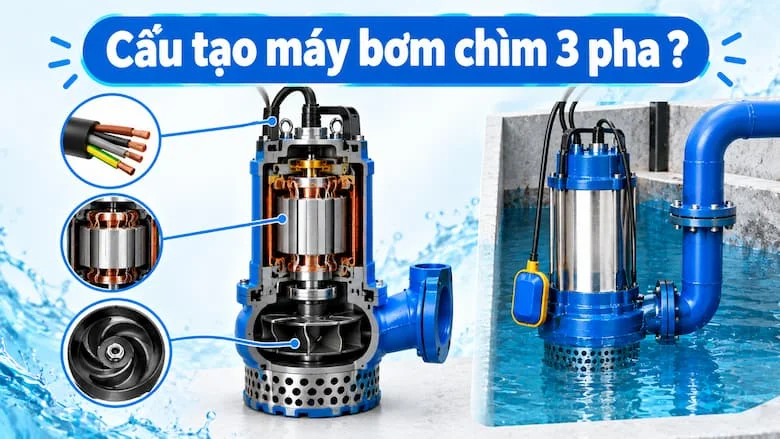 Hình ảnh cấu tạo bên trong của máy bơm
