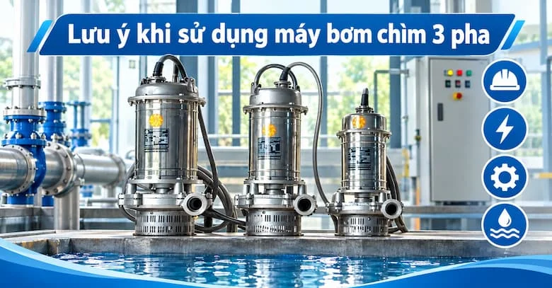 Kiểm tra điện, vận hành và bảo dưỡng máy bơm chìm 3 pha đúng cách