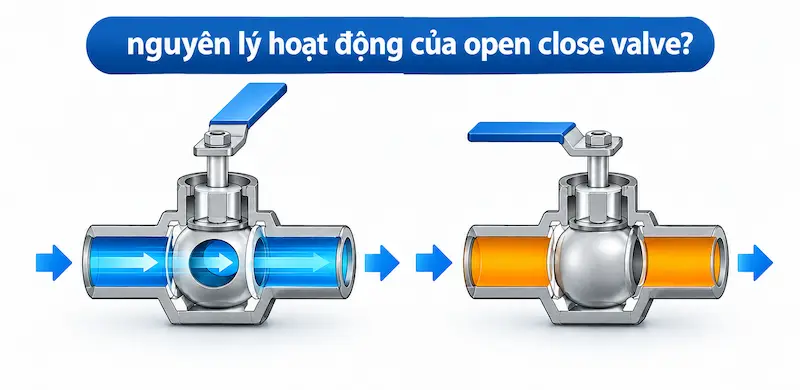 Nguyên lý hoạt động của van đóng mở trong công nghiệp