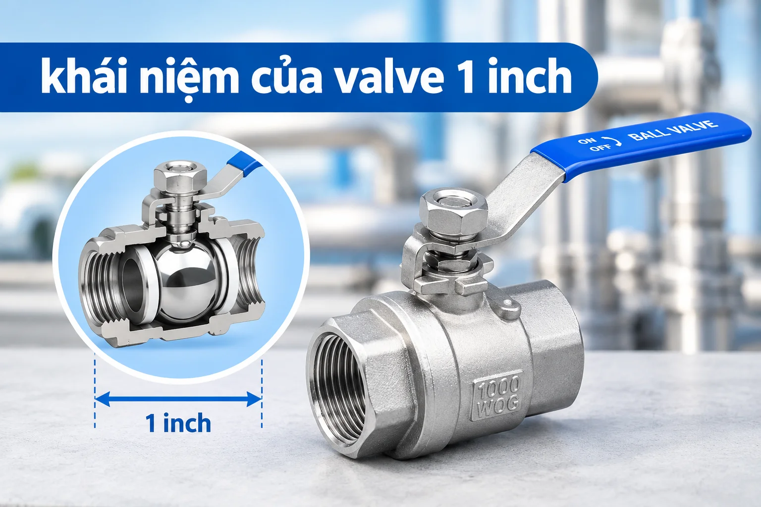 Giới thiệu chi tiết về khái niệm của van 1 inch trong công nghiệp