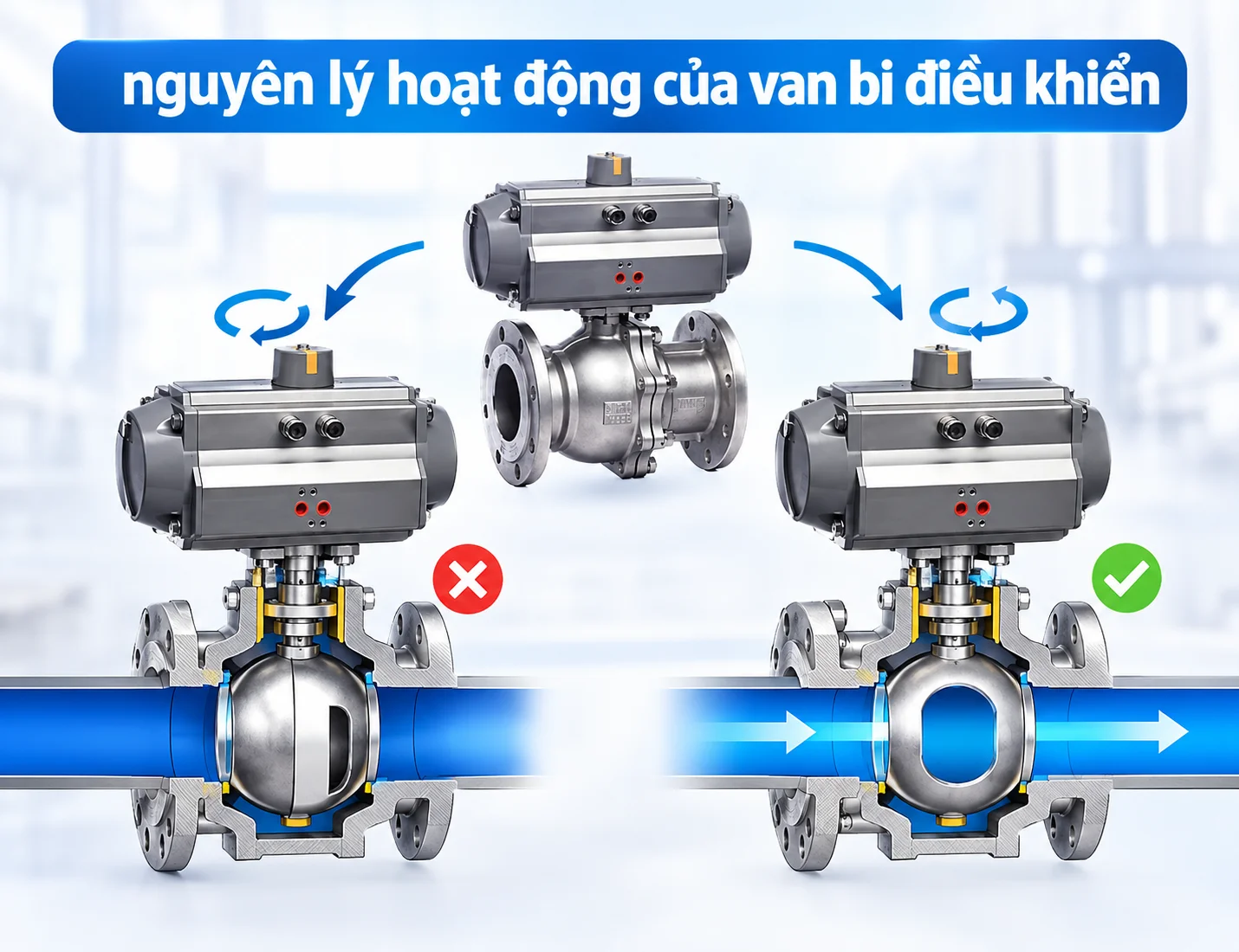 Nguyên lý hoạt động bên trong của van điều khiển