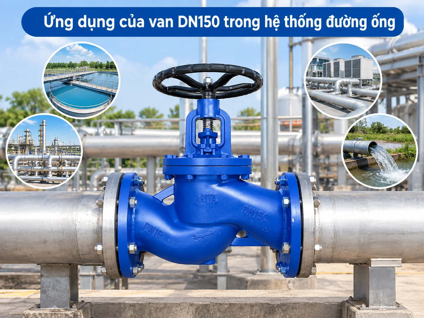 Ứng dụng thực tế của van trong các lĩnh vực hệ thống cơ sở hạ tầng