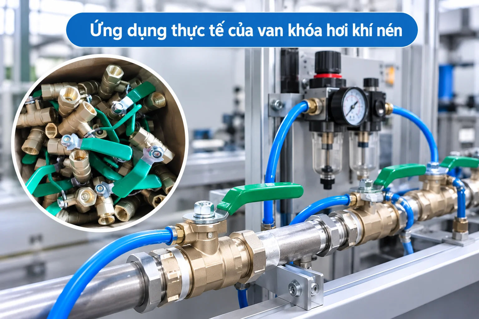 Ứng dụng thực tế của van khóa khí nén trong công nghiệp