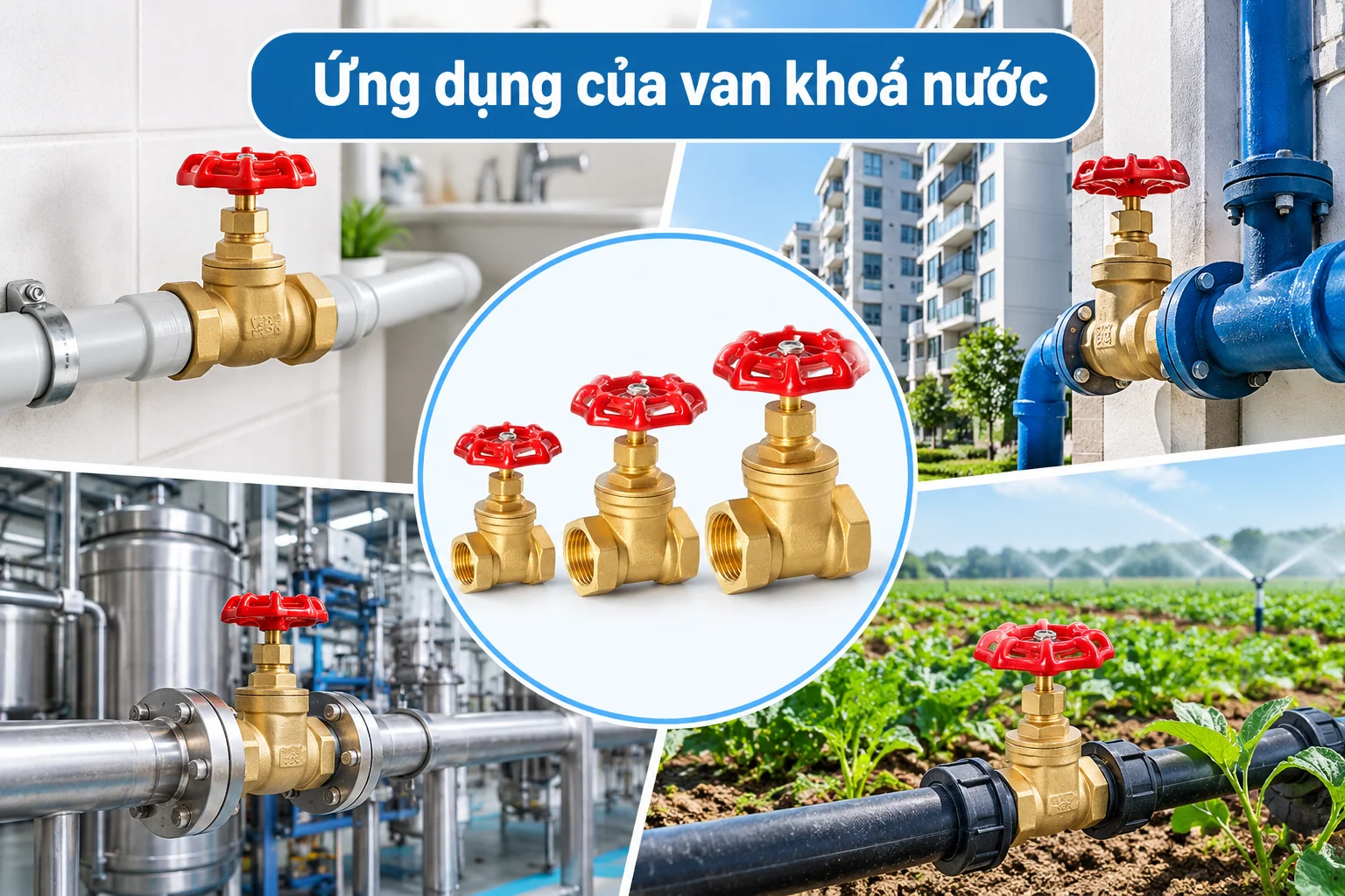 Ứng dụng thực tế của van khóa trong các lĩnh vực cơ sở hạ tầng