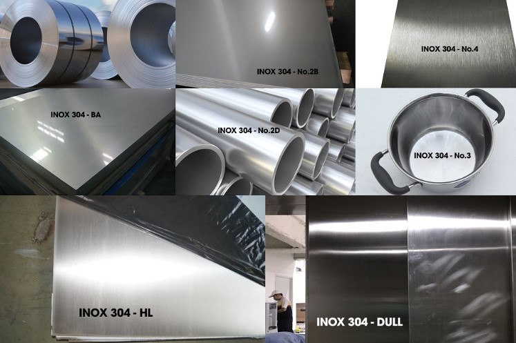 Các loại inox 304 được sử dụng rộng rãi trong ngành...